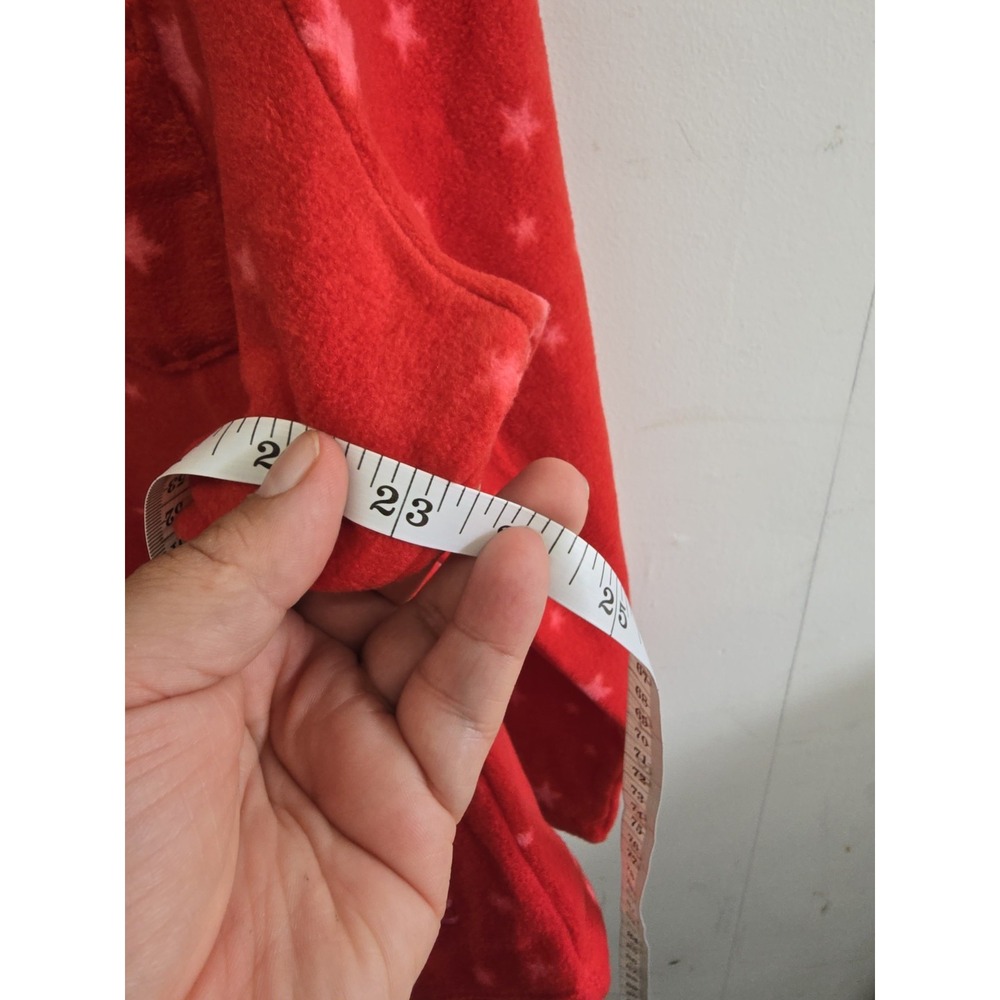 Cuddl Duds Petite Fleecewear Star Fleece Button Front Pajama Set PL Pockets - Picture 5 of 14